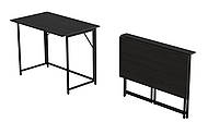 Стол раскладной Морис Ferrum-decor 750x1000x600 Черный металл ДСП Сосна Кембра 16 мм (MORI003 PZ, код: 7697149