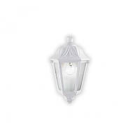 Настенный уличный светильник ANNA AP1 SMALL BIANCO Ideal Lux 120430 ET, код: 7733692