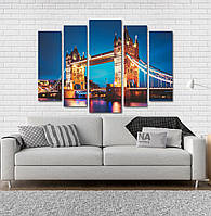 Модульна картина Poster-land Лондон Міст Art-191_5 PZ, код: 6502401
