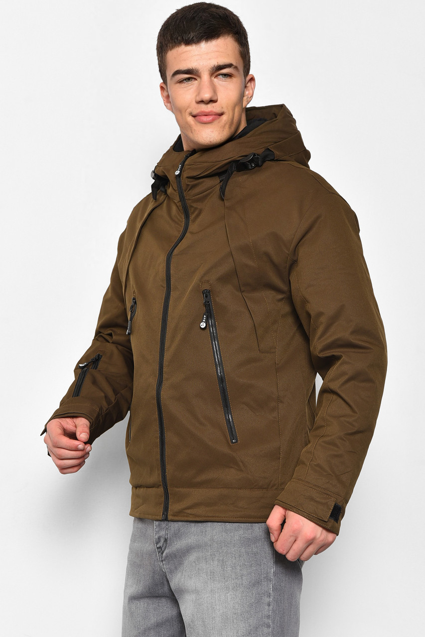 Куртка чоловiча демicезонна коричневого кольору 176859P