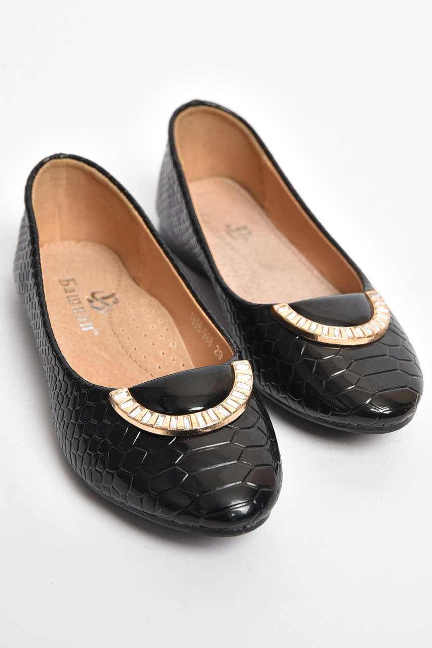 Балетки дитячі для дівчинки чорного кольору 175945M, фото 1