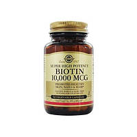 Биотин Solgar Biotin Super High Potency 10000 mcg 60 Veg Caps TV, код: 7519077