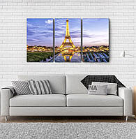 Модульна картина Poster-land Ейфелева вежа Аrt-178_3А PZ, код: 6502574