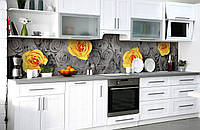 Наклейка на скинали Zatarga на кухню «Расцвет печали» 600х2500 мм виниловая 3Д наклейка кухон UP, код: 6440021