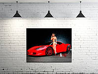 Картина на холсте ProfART S4560-M810 60 x 45 см Автомобиль с девушкой (hub_irob13579) UP, код: 1225434