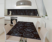 Наклейка 3Д вінілова на стіл Zatarga «Фактурні сніжинки» 650х1200 мм для будинків, квартир, ст QT, код: 6443537