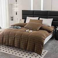 Комплект постельного белья сатин SADA Lux евро коричневый (74123) EV, код: 8259941