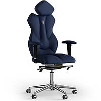 Кресло KULIK SYSTEM ROYAL Экокожа с подголовником без строчки Темно-синий (5-901-BS-MC-0213) PI, код: 1697144