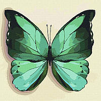 Картина по номерам Идейка Зеленая бабочка 25х25 KHO4208 OS, код: 7886281