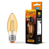 LED лампа VIDEX Filament C37FA 4W E27 2200K бронза VL-C37FA-04272 23683