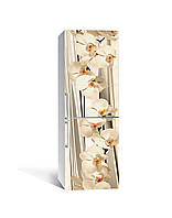 Наклейка на холодильник Zatarga «Сон белой орхидеи» 650х2000 мм виниловая 3Д наклейка декор н QT, код: 6444042