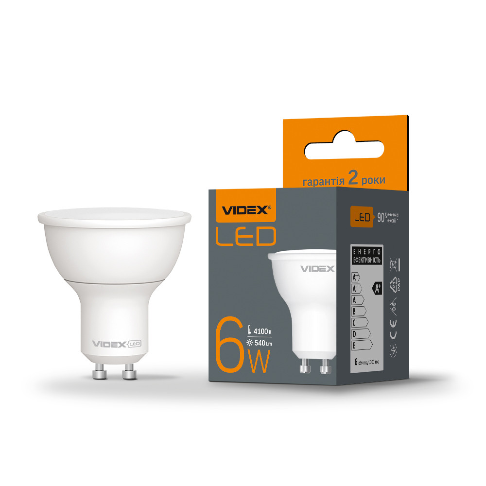 LED лампа Videx MR16e 6W GU10 4100K VL-MR16e-06104 24963