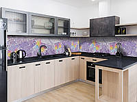 Наклейка виниловая кухонный фартук Zatarga Красочные Бабочки 600х2500 мм UP, код: 5567313