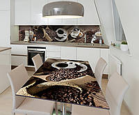 Наклейка 3Д виниловая на стол Zatarga «Кофейная щедрость» 650х1200 мм для домов, квартир, сто UP, код: 6441255