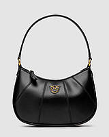 Pinko Hobo Bag Fine Grain Cow Leather Black 26 х 16 х 6.5 см