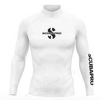 Футболка Rash Guard мужская с логотипом Scubapro (UPF-50) белая