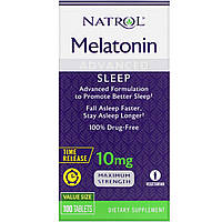 Мелатонин Melatonin Advanced Sleep Natrol медленное высвобождение 10 мг 100 таблеток SN, код: 7586622