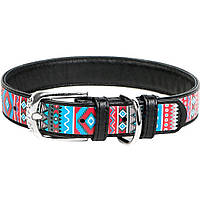 Ошейник для собак кожаный Collar WAUDOG Design с QR паспортом Этно S Ш 15 мм Дл 27-36 см (377 PZ, код: 7558471