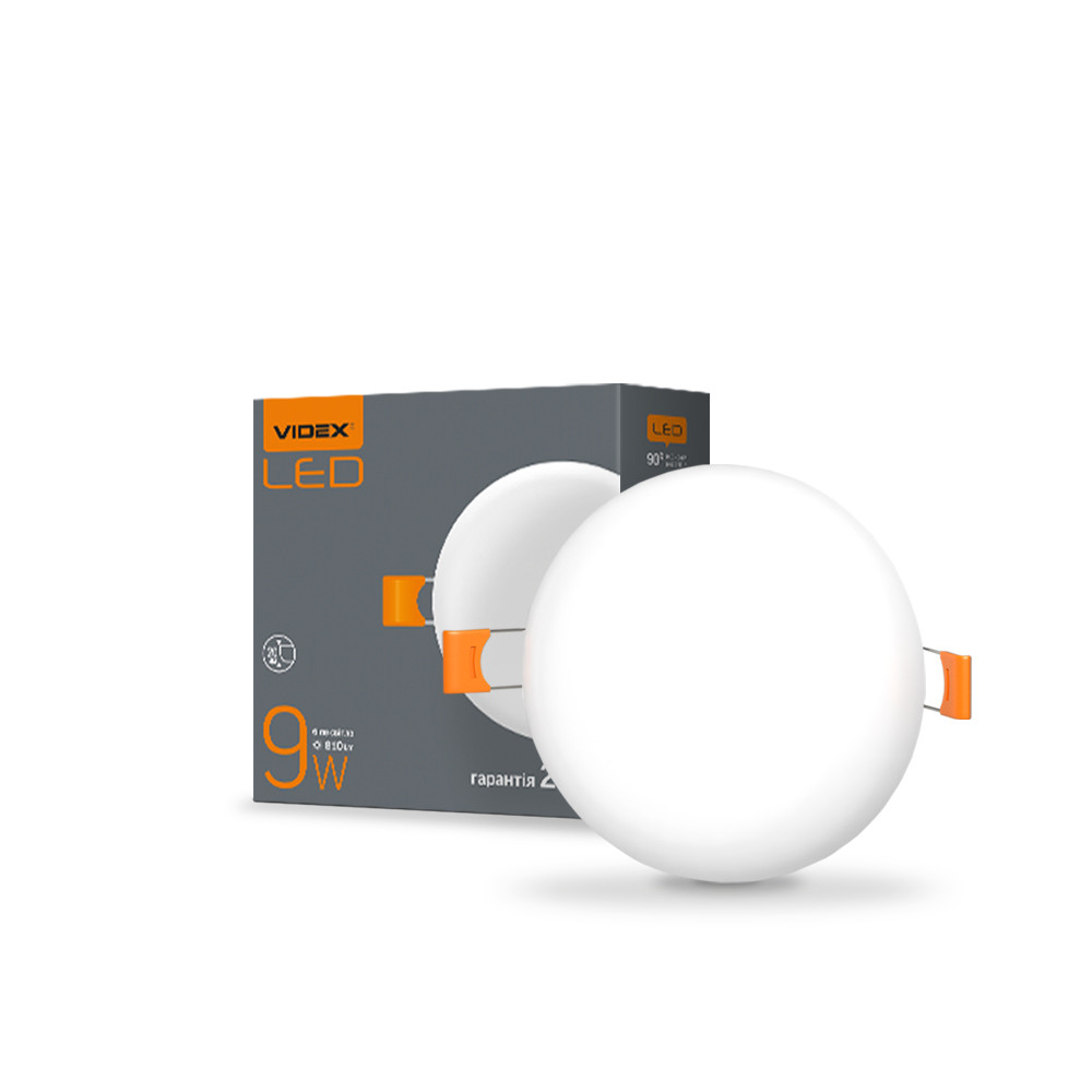 LED светильник безрамочный круглый Videx 9W 4100K VL-DLFR-094 25138