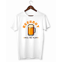 Футболка белая с принтом Арбуз BeerBoy Will we play S UP, код: 8190023