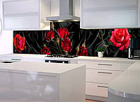 Наклейки кухонный фартук Zatarga Роза Tassin 600х2500 мм Красный (Z180098 1) QT, код: 1833095