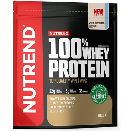 Протеин Nutrend 100% Whey Protein 1000 g 33 servings White Chocolate Coconut UM, код: 7576091 - фото 1 - id-p2165812908