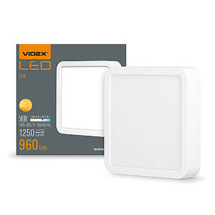 LED Світильник накладний квадрат VIDEX 12W 5000K White VL-DLSS-125 24151