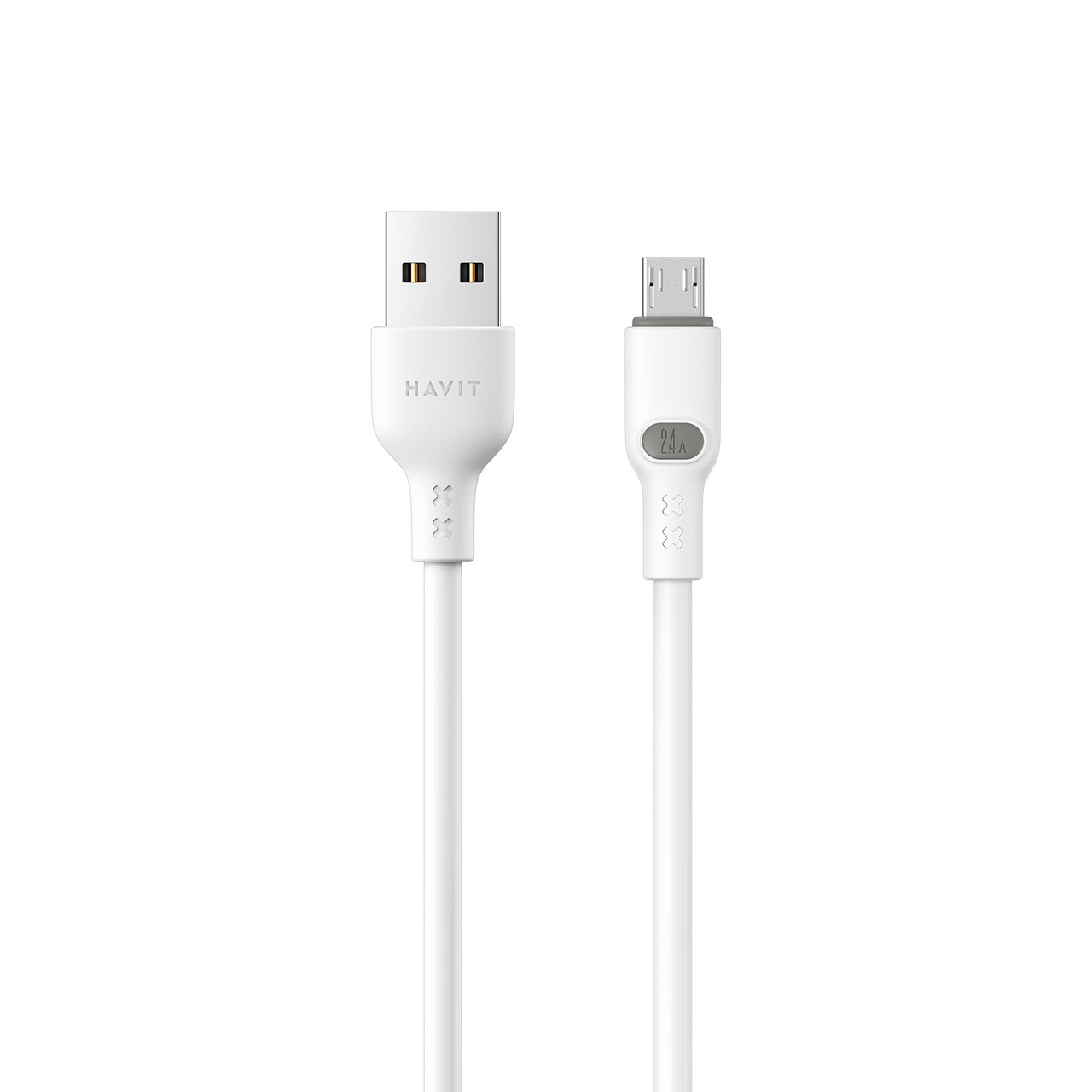 Кабель USB - Micro USB Havit HV-CB6292 2.4A 1м White 27928