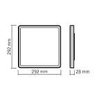 LED світильник з декоративною підсвіткою квадратний Videx DL3S 24W 4000K Білий VL-DL3S-244W 27854, фото 6