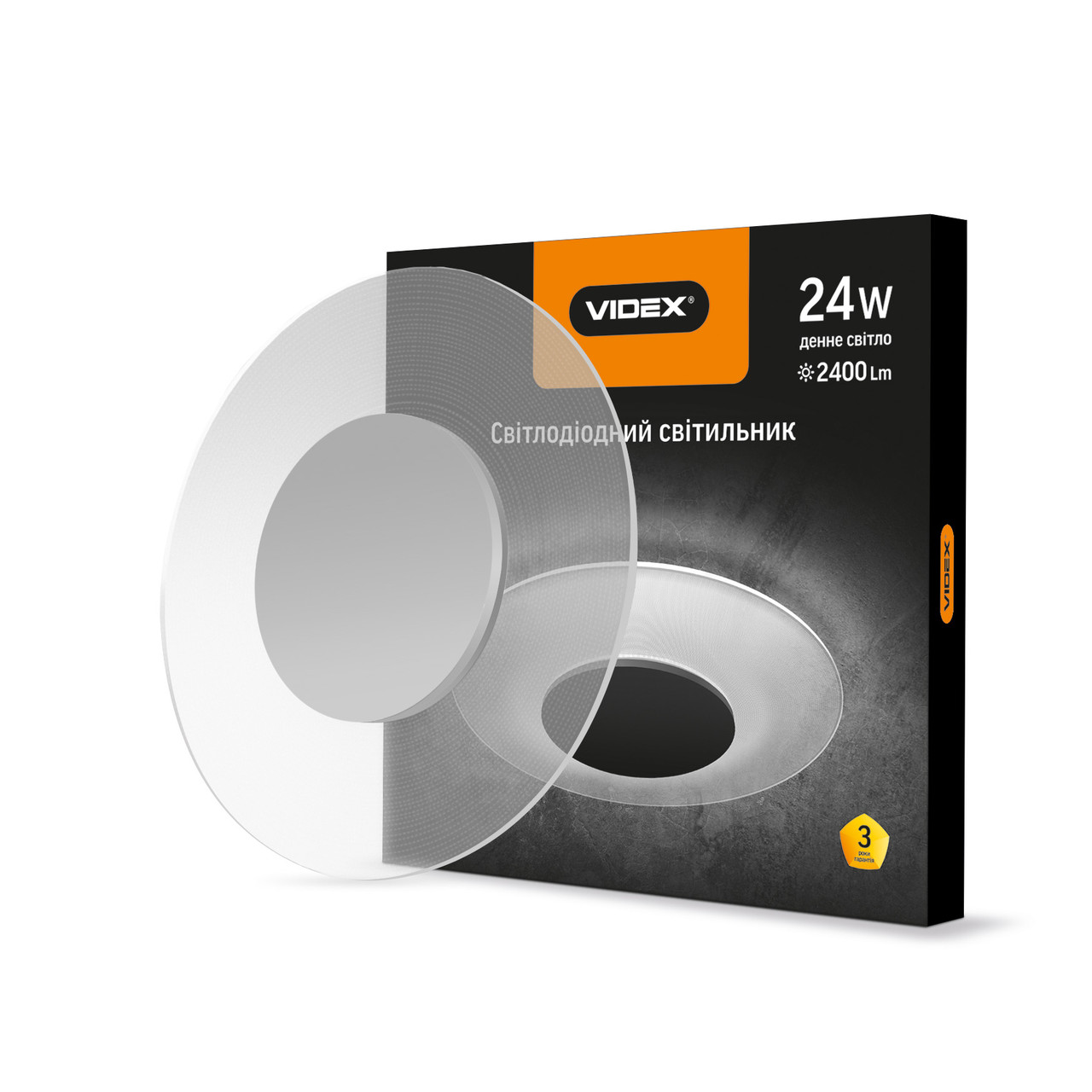 LED светильник акриловый круглый Videx 24W 4100K VL-JTR-24S4 24885