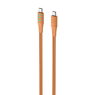 Кабель USB-C to USB-C Havit HV-CB6254 PD60W 3A 1м з LED індикатором Orange 27922