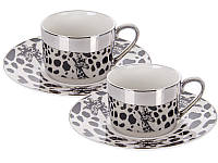 Чайно-кофейный фарфоровый набор Lefard Giraffe 2 шт 250 мл Белый AL120342 UM, код: 7597346