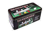 Набір DUKE для гри в покер 200 фішок 2 колоди карт ігрове поле в алюмінієвому кейсі (TC04200 DS, код: 7335880