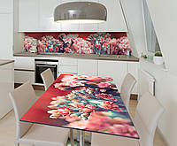 Наклейка вінілова на стіл Zatarga Пишні квіти Макро 600х1200 мм QT, код: 5561726
