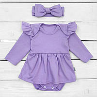 Боді Dexters-сукня з довгим рукавом spring 80 см фіолетовий (13122182050) PK, код: 8329122