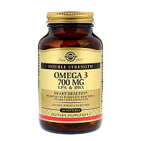 Omega-3 EPA DHA Solgar двойная сила 700 мг 60 гелевых капсул TE, код: 7701349