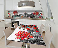 Наклейка виниловая на стол Zatarga Красное дерево 600х1200 мм QT, код: 5562057