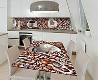 Наклейка виниловая на стол Zatarga Зерна Кофе романтик 600х1200 мм QT, код: 5562133