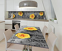 Наклейка 3Д виниловая на стол Zatarga «Расцвет печали» 650х1200 мм для домов, квартир, столов QT, код: 6509420