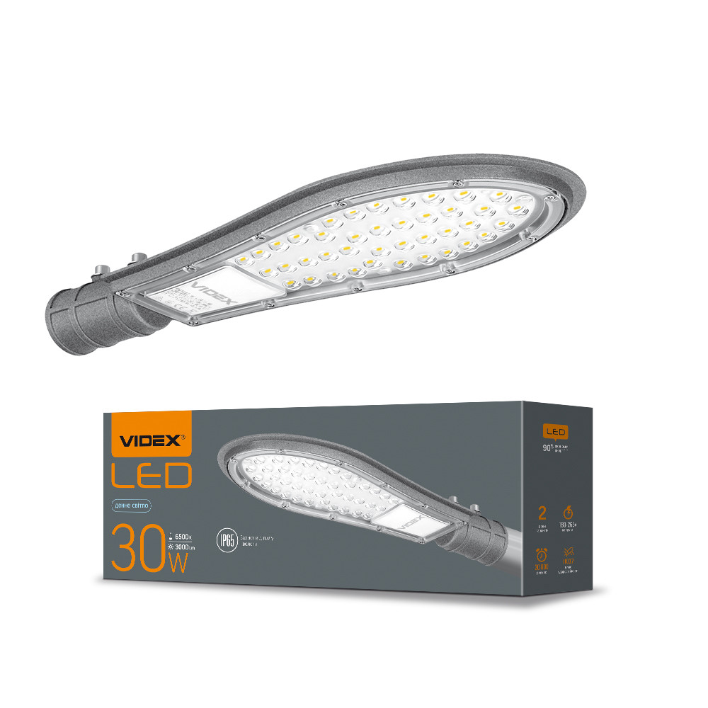 LED ліхтар вуличний Videx IP65 30W 5000K VL-SLE15-305 26456