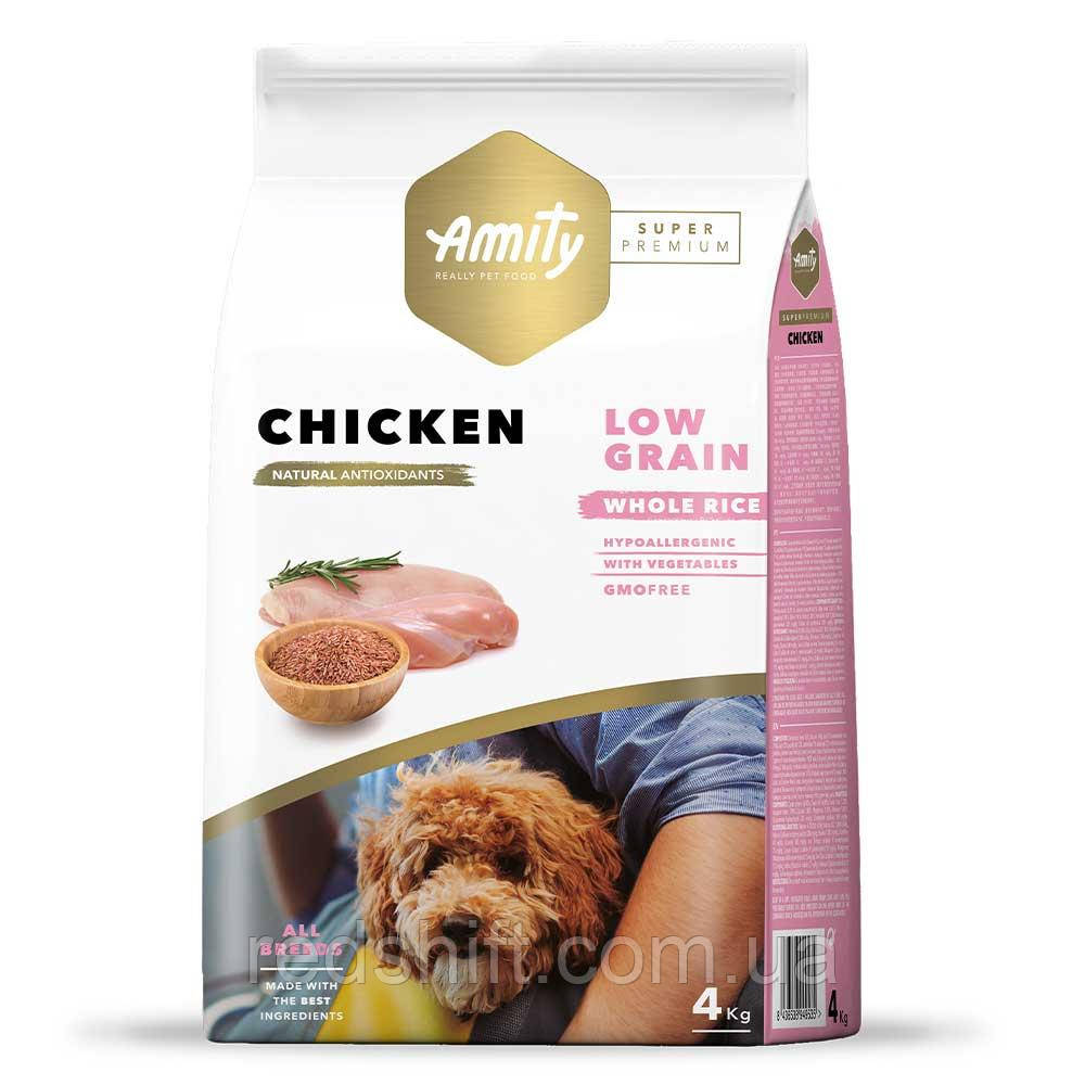Корм Amity Super Premium Chicken сухой с курицей для взрослых собак всех пород 4 кг PS, код: 8451884 - фото 1 - id-p2165726458