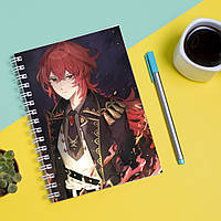 Скетчбук Sketchbook блокнот для рисования с принтом Genshin Impact - Геншин Удар А3 Кавун 48 PK, код: 8301450