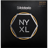 Струны для бас-гитары D'Addario NYXL50105 Long Scale Medium Electric Bass 4 Strings 50 105 SC, код: 6556192