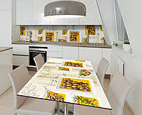 Наклейка 3Д виниловая на стол Zatarga «Оливки в маринаде» 650х1200 мм для домов, квартир, сто QT, код: 6440596