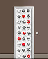 Наклейка на дверь Zatarga «Яблочный урожай» 650х2000 мм виниловая 3Д наклейка декор самоклеящ QT, код: 6440612