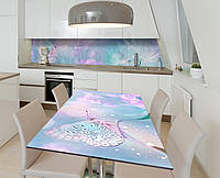 Наклейка 3Д виниловая на стол Zatarga «Волшебное мгновение» 600х1200 мм для домов, квартир, с QT, код: 6440738