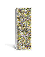 Наклейка на холодильник Zatarga «Греческий орнамент» 650х2000 мм виниловая 3Д наклейка декор QT, код: 6440743