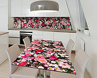 Наклейка 3Д виниловая на стол Zatarga «Ассорти из цветов» 650х1200 мм для домов, квартир, сто UP, код: 6443963