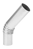 Коліно d100 мм СЕРЕДНЄ гофр.