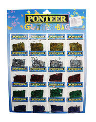 Блискітки-набір на картоні "Місяць" 8144 (20 пакетиків/5 кольорів)